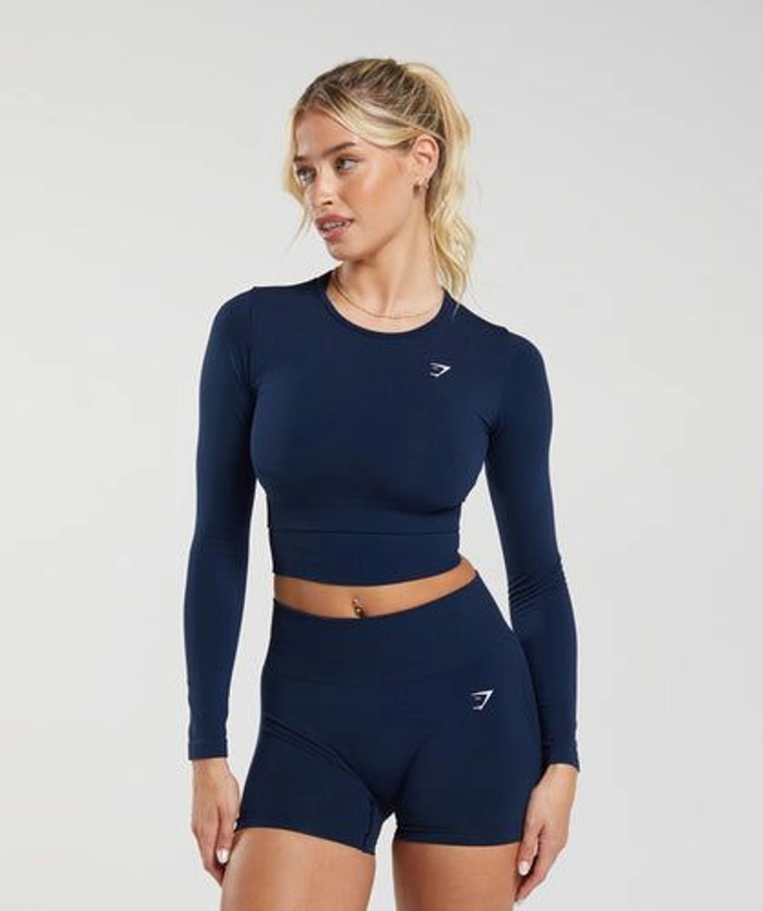 GYM Everyday Seamless Long Sleeve Crop Top [2308091325] - $8.00 : GYMSPORTSWEARS.COM