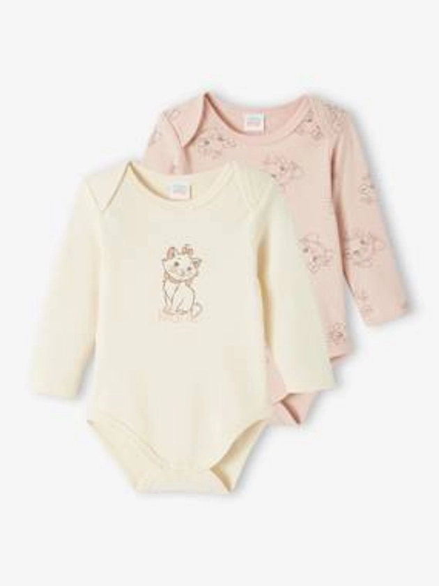 Lot de 2 bodies Disney® Marie les Aristochats - vanille + rose