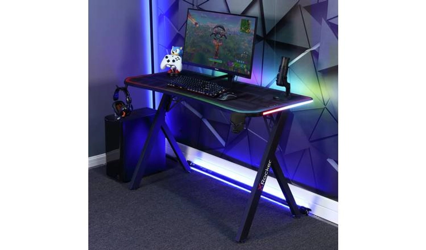 X Rocker Lumio Office Gaming Desk - Black