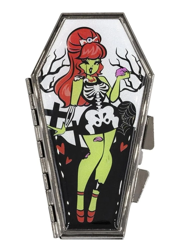 Zombie Girl Standing Coffin Compact