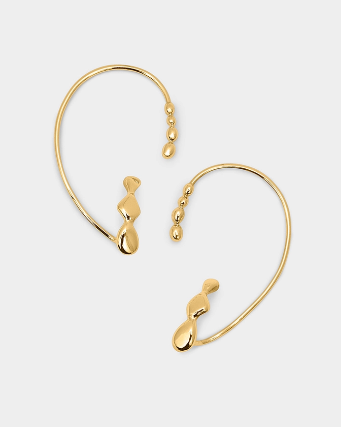 Flux Ear Cuff in Gold Vermeil, Left