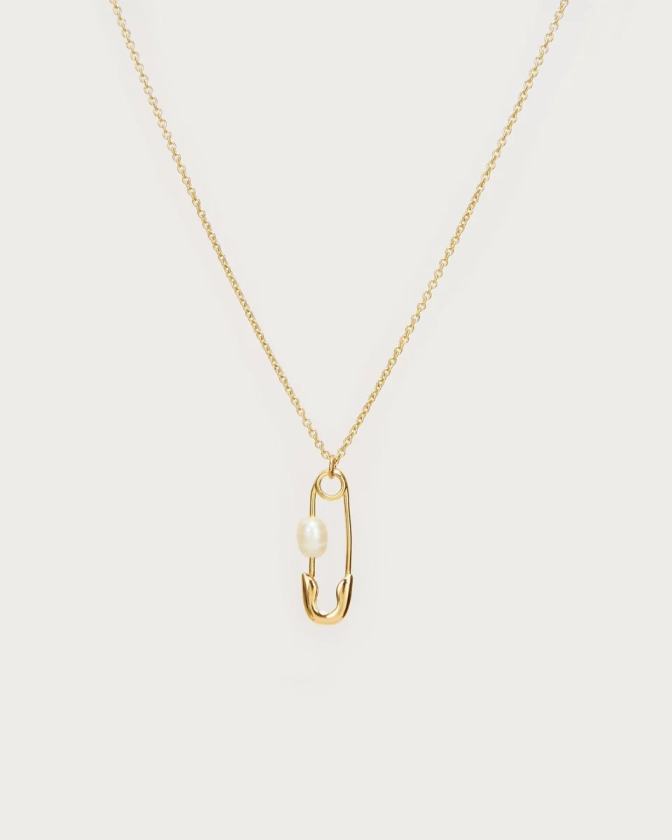 Safety Pin Necklace | en route jewelry | en route jewelry