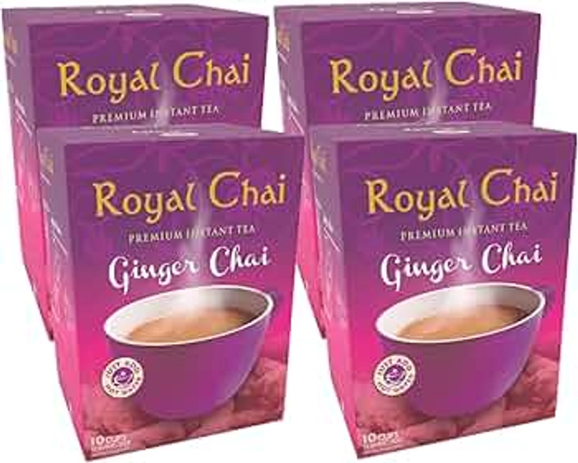 Royal Chai Ginger Instant Indian Tea sweetened 220g x 4