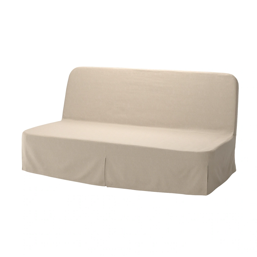 NYHAMN Canapé 3 places convertible - avec matelas en mousse/Naggen beige