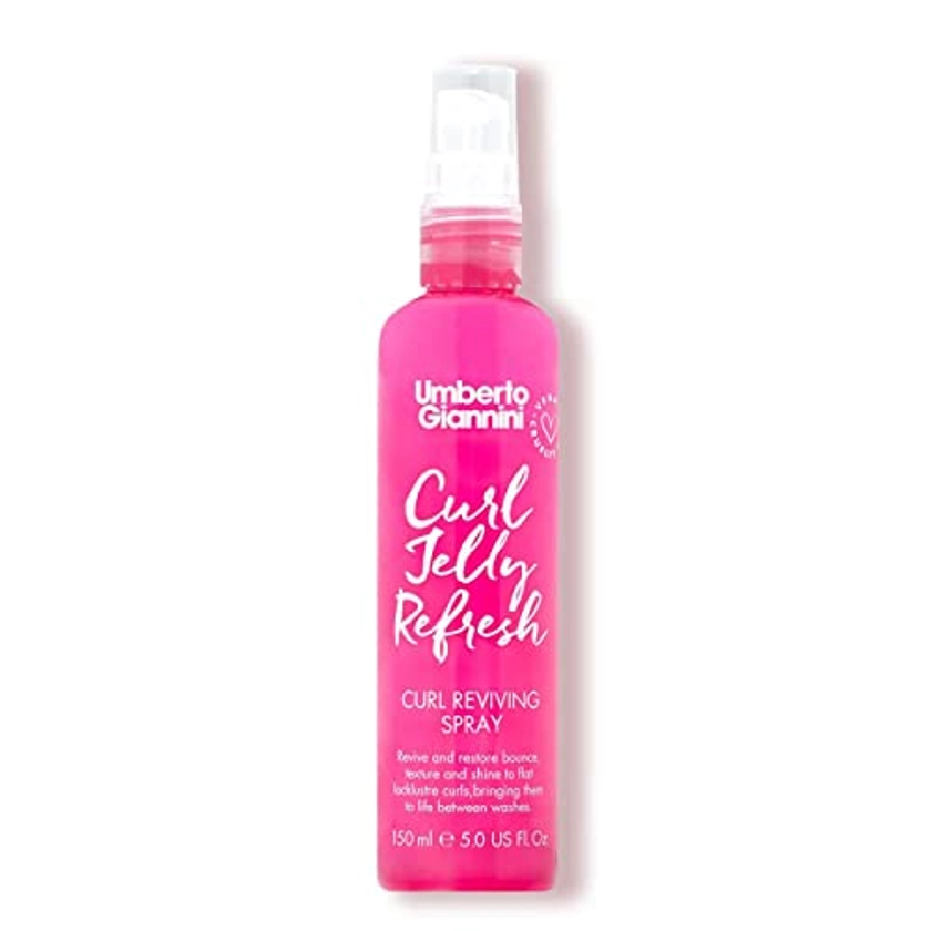 Umberto Giannini Curl Jelly Refresh - 5 fl Oz Vegan & Cruelty Free Refreshing Spray for Zero Frizz, Defined Curls - Moisturising for Curly, Wavy Hair Styling