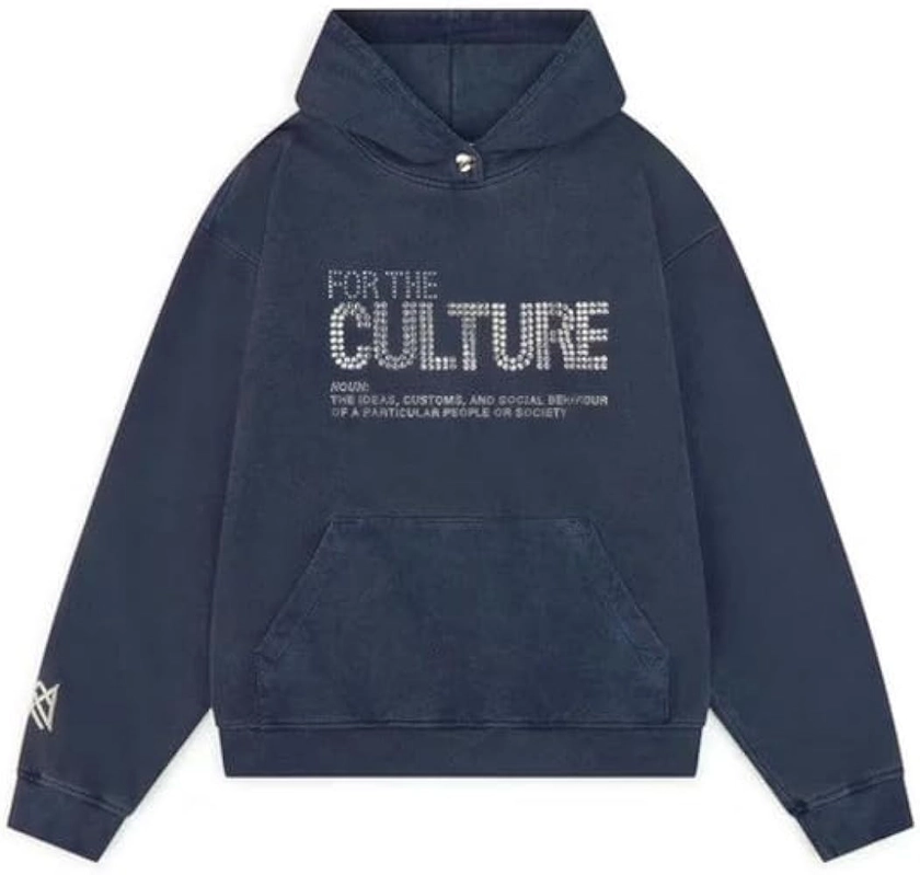 The Leather Jackets For The Culture Crystal Blue Fleece Hoodie (US, Alpha, X-Small, Regular, Regular) at Amazon Men’s Clothing store
