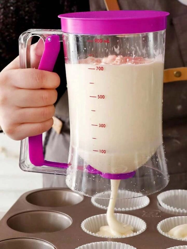 1pc Cupcake Batter Dispenser With Hand-held Funnel For Diy Baking Cake