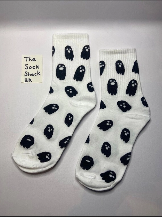 Ghost Print Socks, Novelty Socks, Halloween Sock, Stocking FIller, Xmas Gift, Christmas, Dad GIfts, Birthday Gifts, Free Shipping, UK Seller