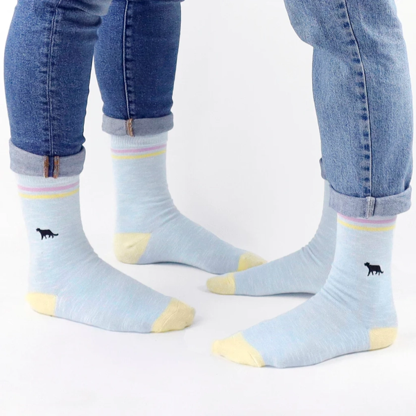 Critically Endangered Adult Speckled Socks - Snow Leopard