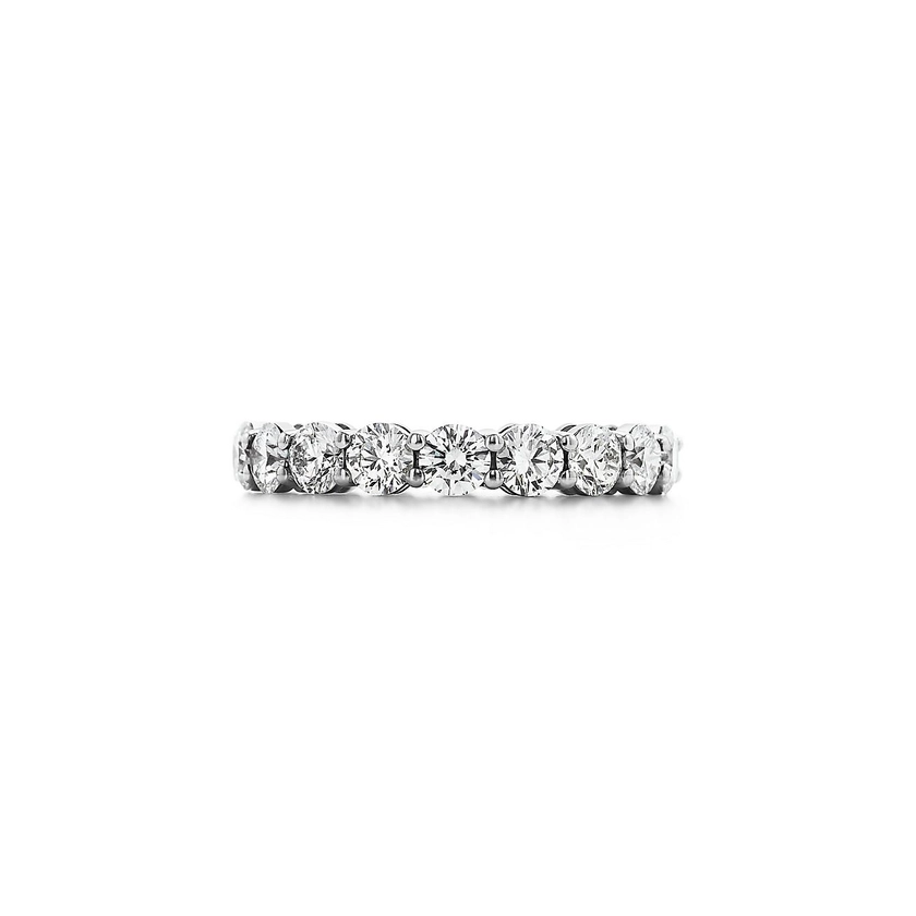 Tiffany ForeverBand Ring in Platinum with a Full Circle of Diamonds, 3.7 mm